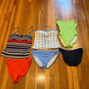 Lands End, Anne Cole, Nautica Lot of Ladies Swimsuits Size 6/8